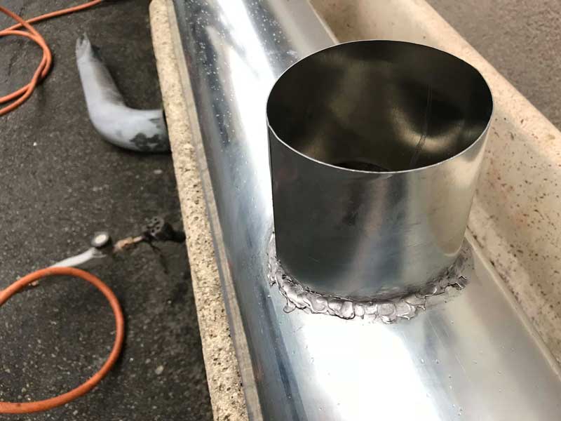 soudure d'une gouttière